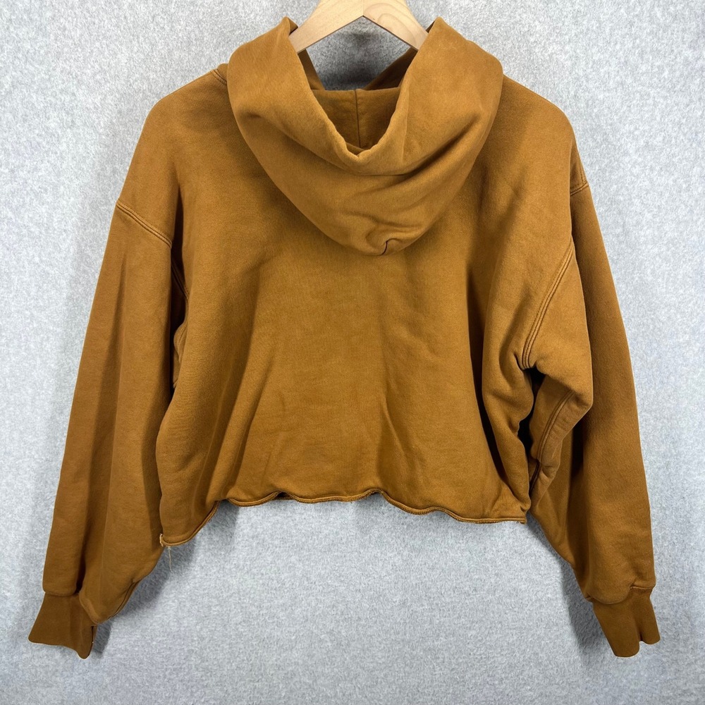 YZY Yeezy Gap Hoodie Womens S‎ Brown Double Layer Cropped Pullover EUC - Picture 5 of 7